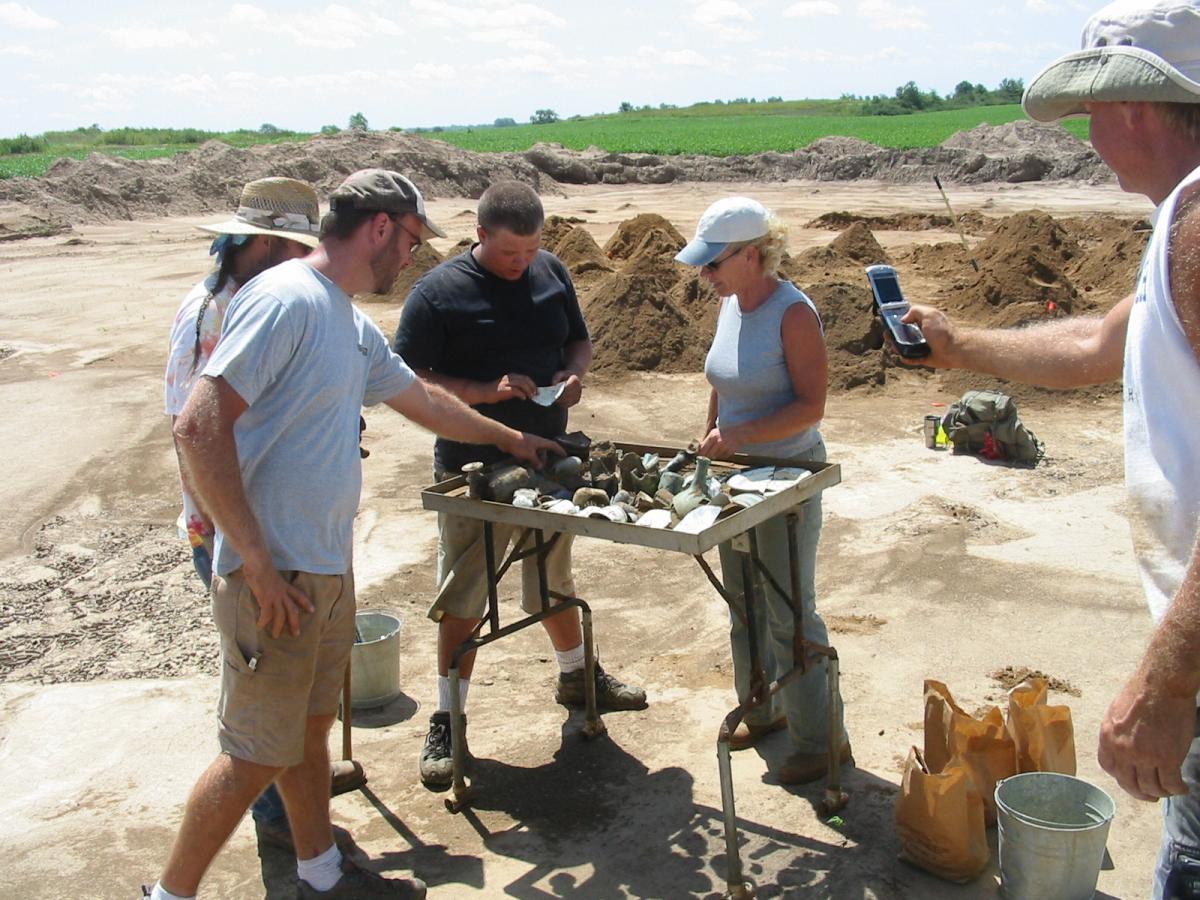 Artifact cache, Pattiki Mine mitigation, White County, Illinois.